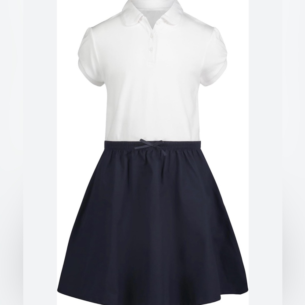Izod girls  school uniform with popling skirt
